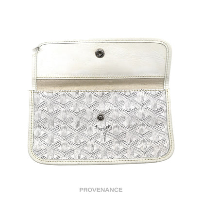 🔴 Goyard St. Louis Pouch Wallet - White Goyardine