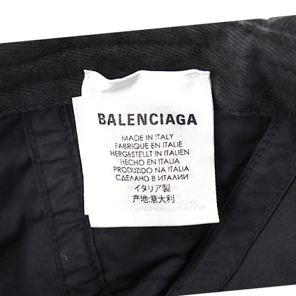 🔴 Balenciaga BB Embroidered Logo Cap - Washed Black Yellow