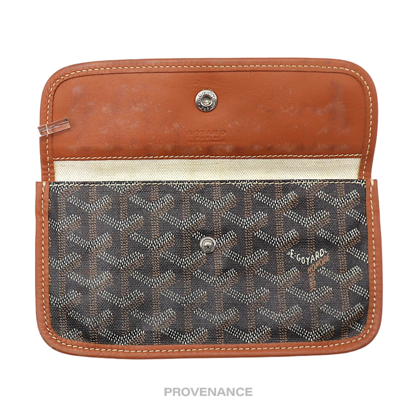 🔴 Goyard St. Louis Pouch - Black/Tan Goyardine