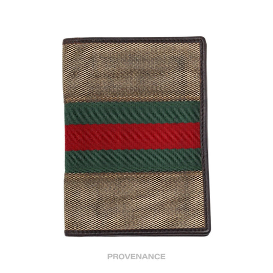 🔴 Gucci Pocket Organizer Wallet - Raffia with Web