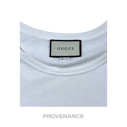 🔴 Gucci GG Signature Web Vintage Logo T-Shirt - White S