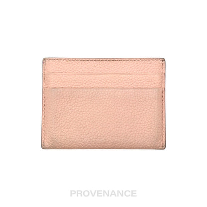 🔴 Burberry Card Holder Wallet -TB Monogram Pink Leather