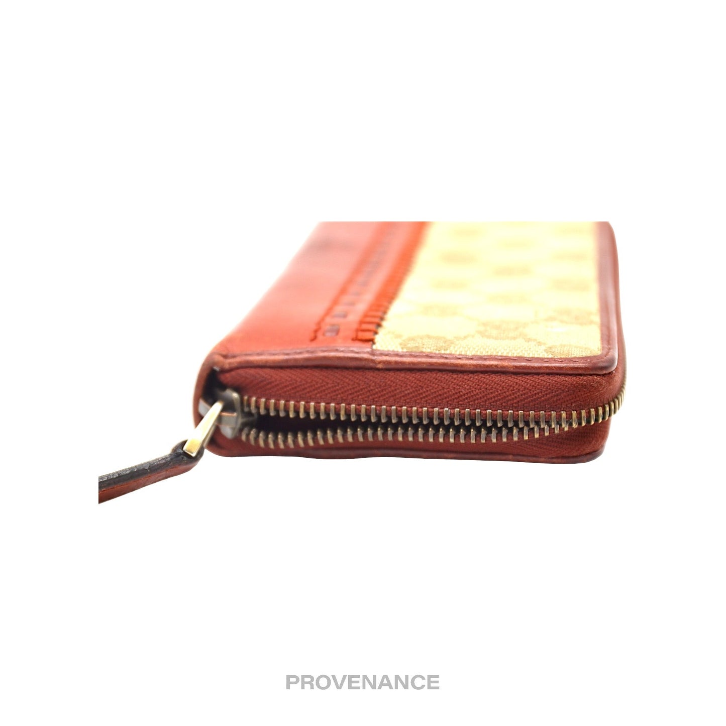 🔴 Gucci Long Zip Wallet - GG Supreme Orange