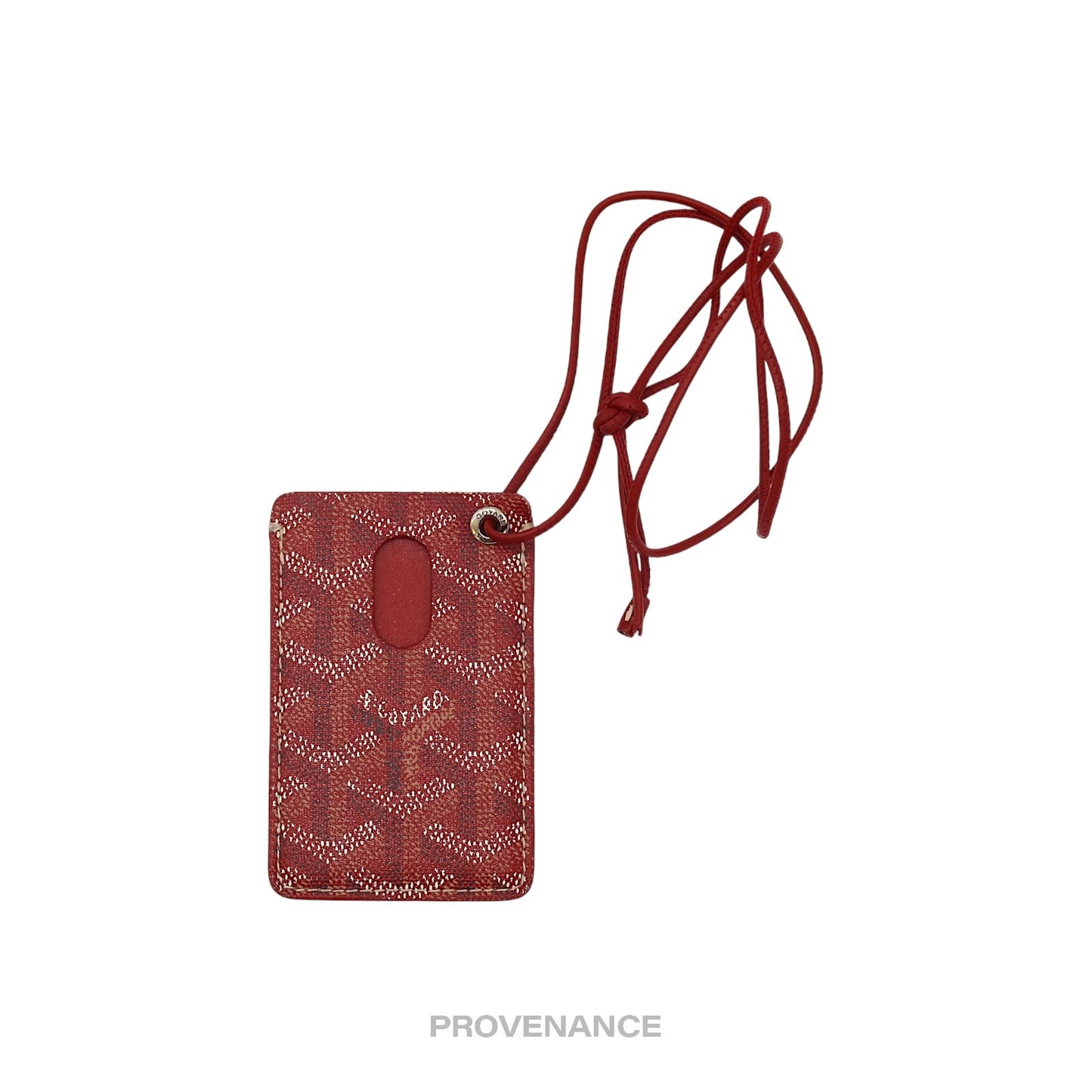 🔴 Goyard ID Lanyard Card Case - Red Goyardine