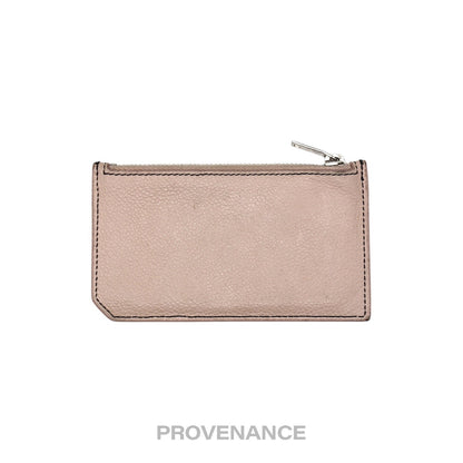 🔴 Saint Laurent Paris SLP Fragment Zip Card Wallet - Powder Pink