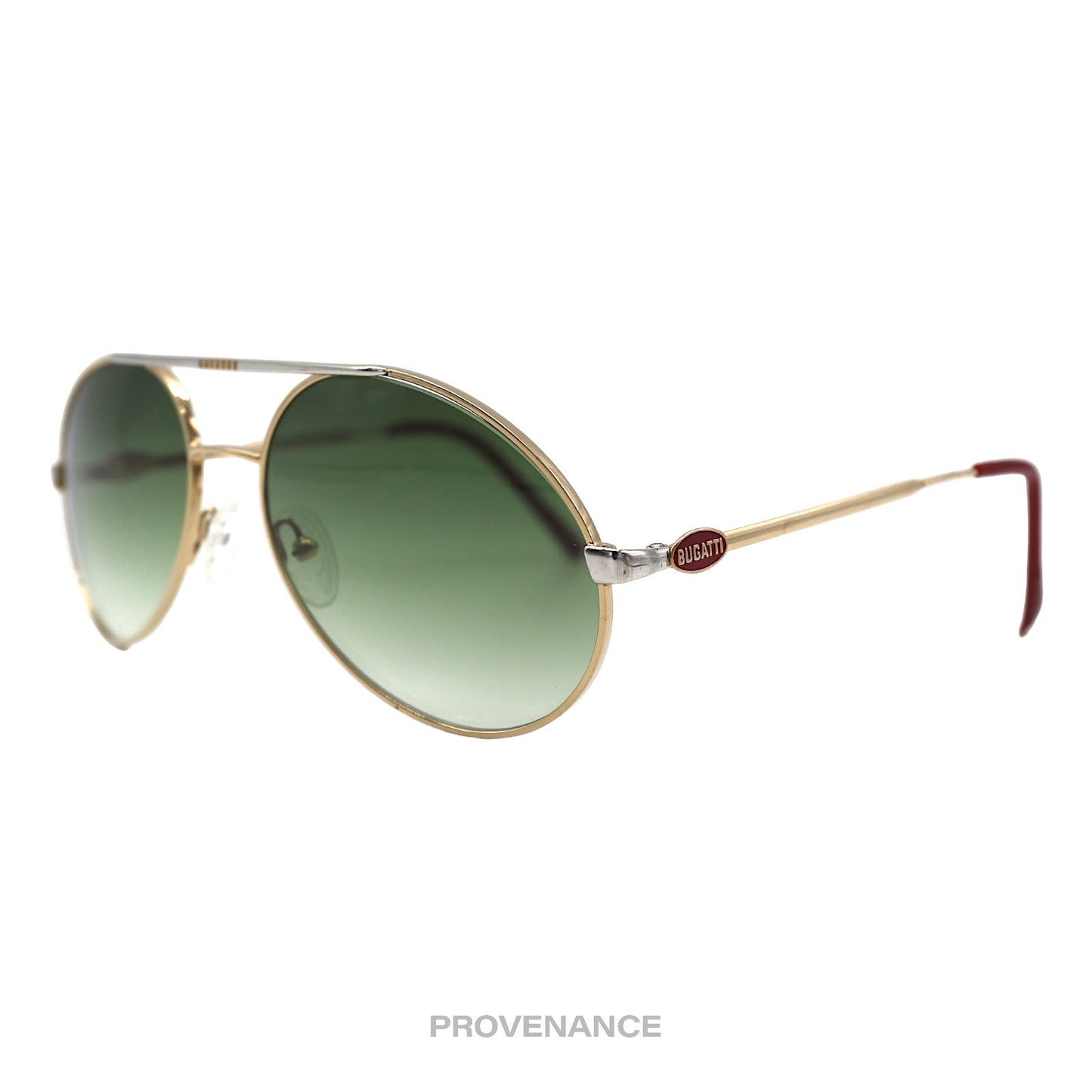 🔴 Bugatti Vintage 64319 Sunglasses - Gold/Green
