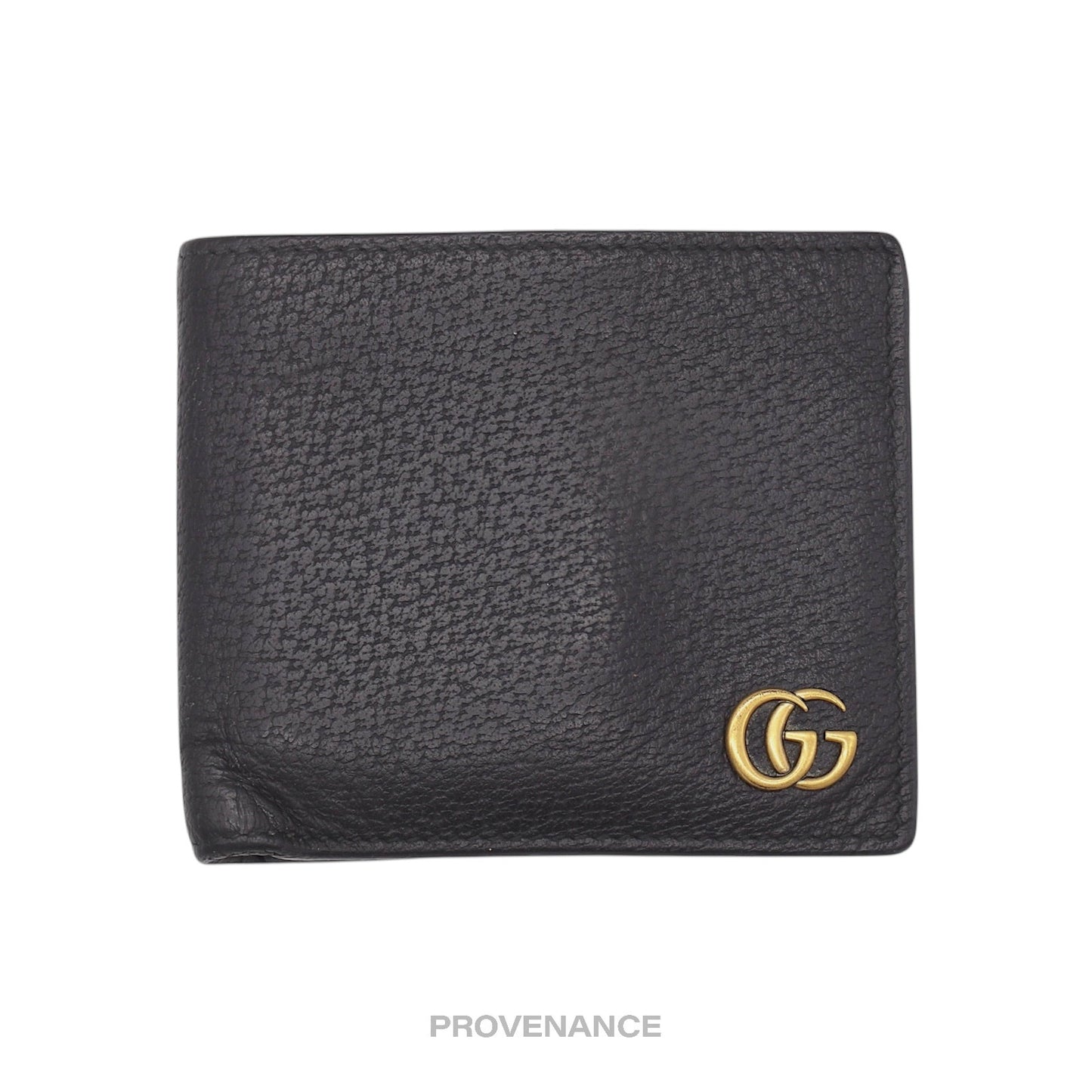 🔴 Gucci GG Marmont Bifold Wallet - Black Leather