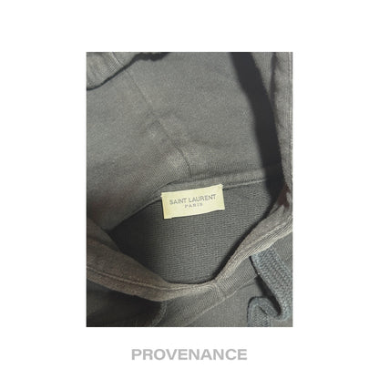 🔴 Saint Laurent Paris SLP Logo Hoodie Slow Kissing Black S