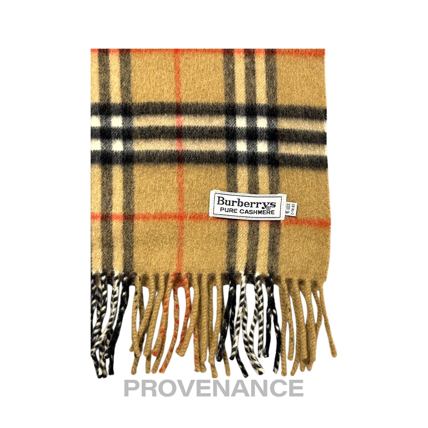 🔴 Vintage Burberrys Scarf Nova Check 100% PURE CASHMERE