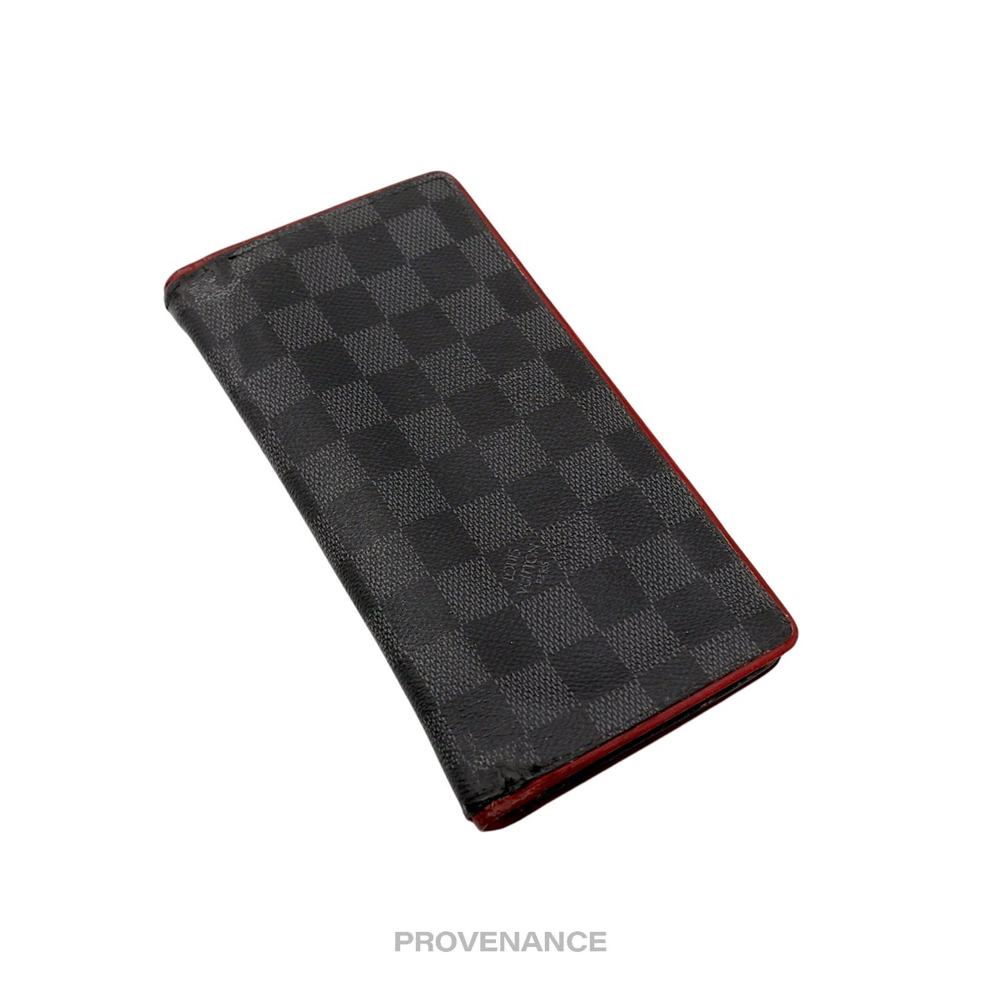 🔴 Louis Vuitton Brazza Long Wallet - Damier Graphite Red