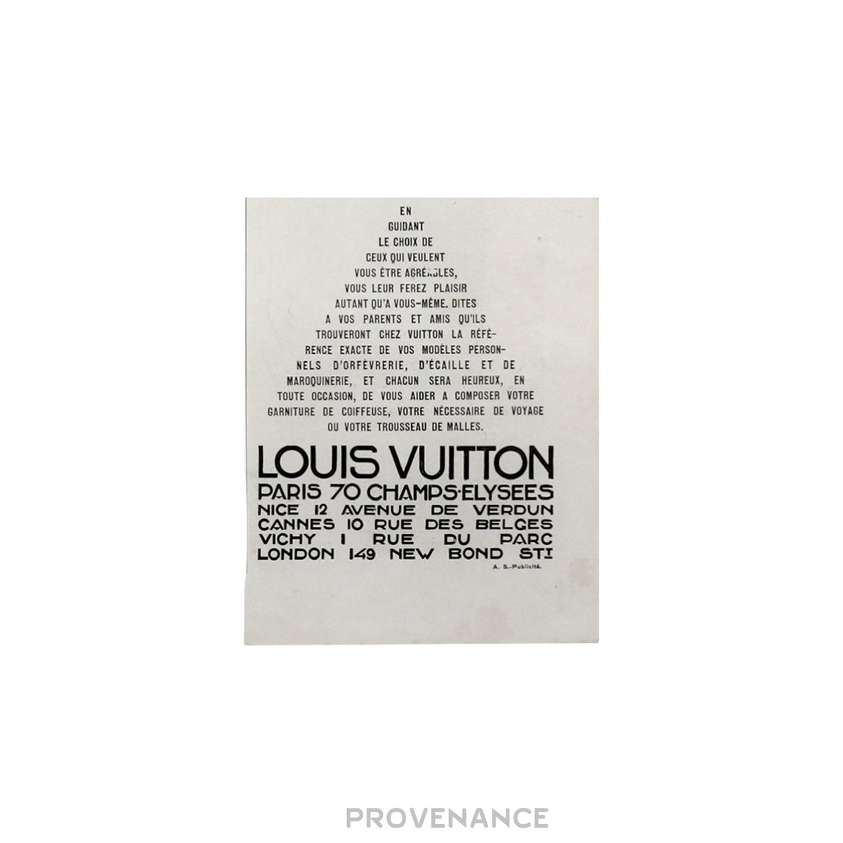 🔴 Louis Vuitton Antique Vintage Newsprint Ad - Beauty Trunk