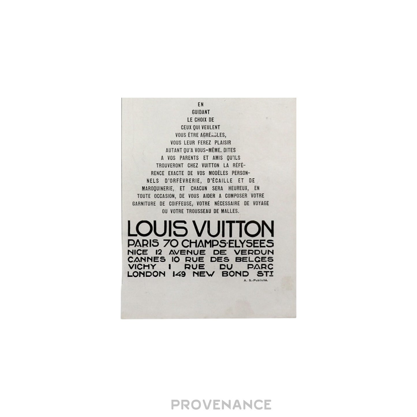 🔴 Louis Vuitton Antique Vintage Newsprint Ad - Beauty Trunk