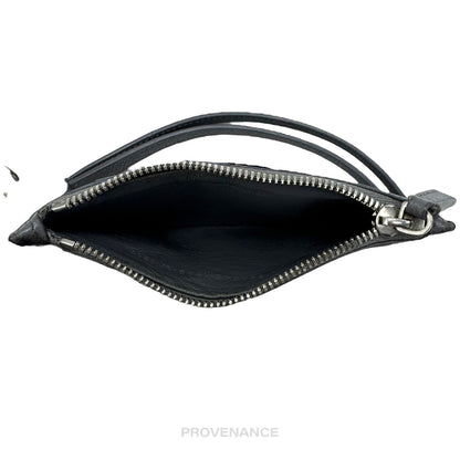 🔴 Balenciaga Logo Neck Lanyard Zip Card Wallet - Gray