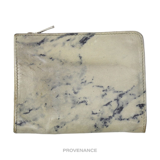 🔴 Balenciaga Marble Zip Wallet - Black/Off-White