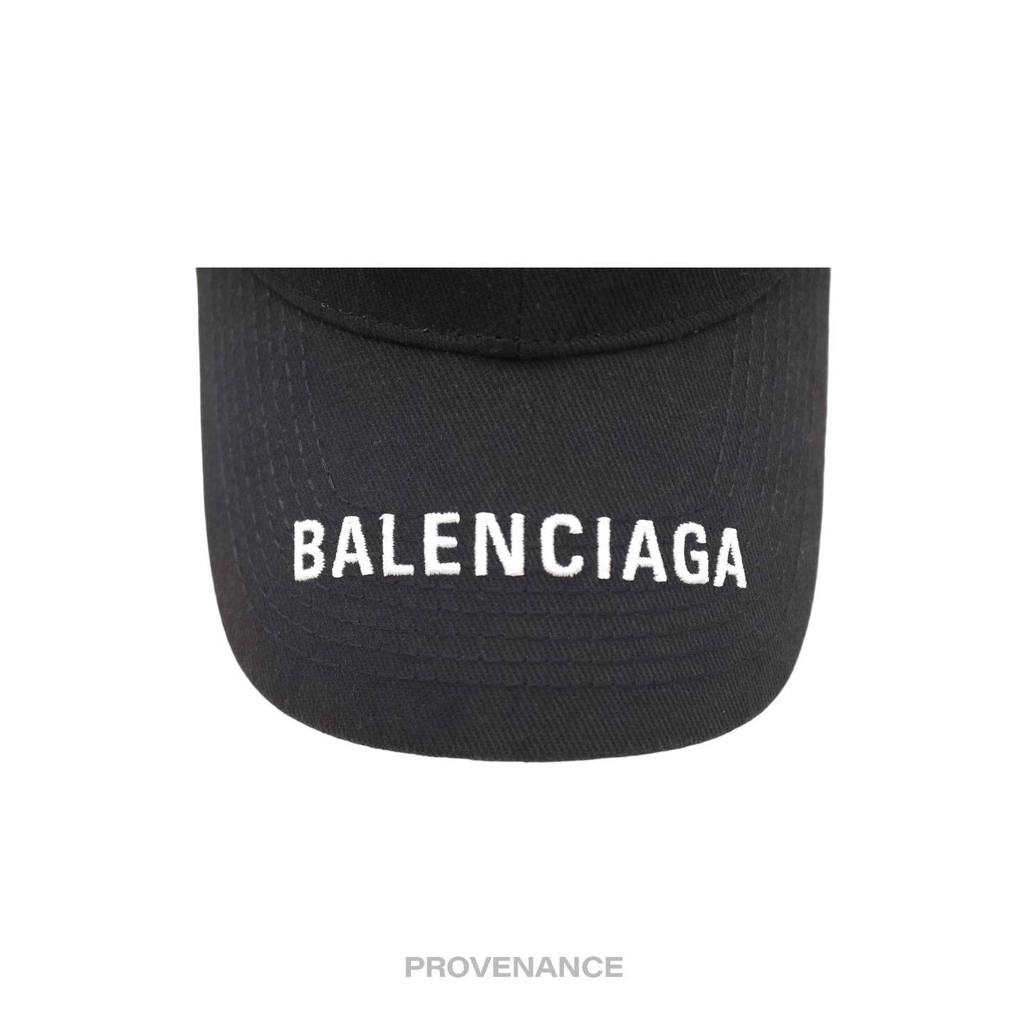 🔴 Balenciaga WFP Embroidered Logo Cap - Black White