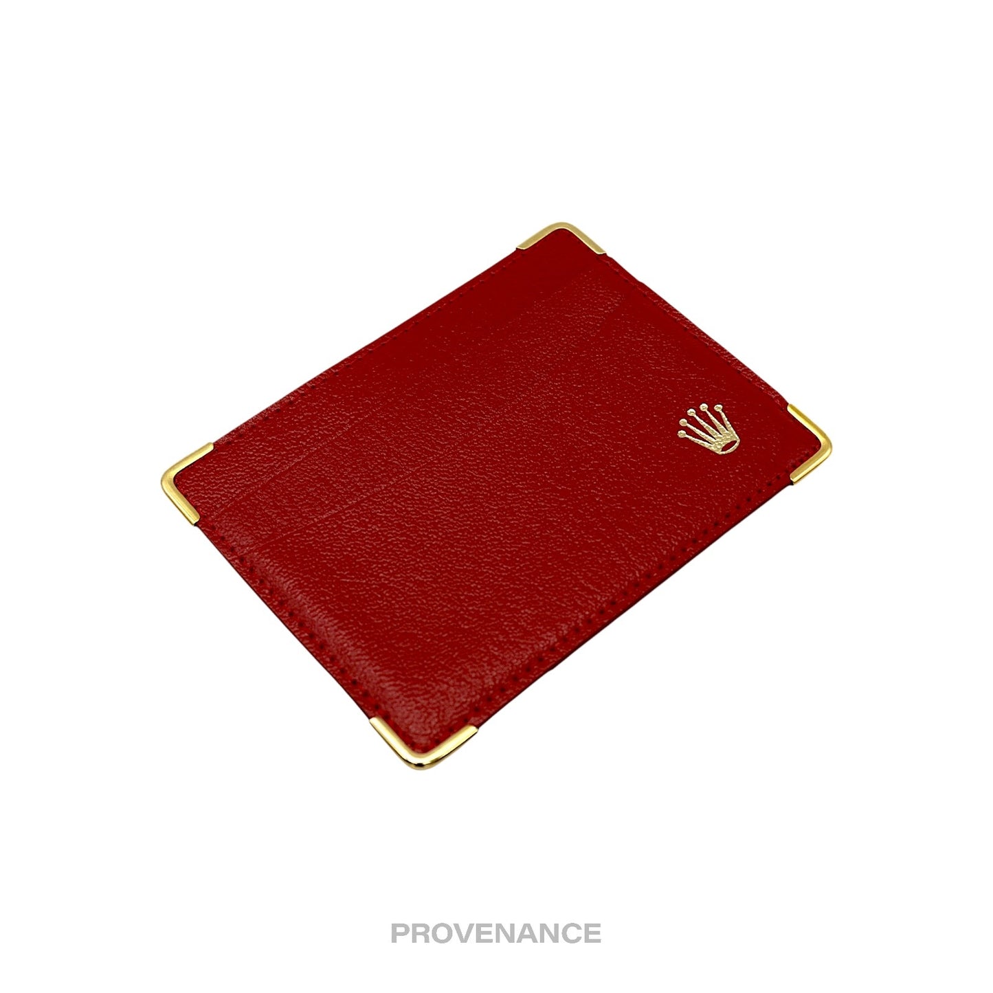 🔴 Rolex Card Holder Wallet - Red Leather II