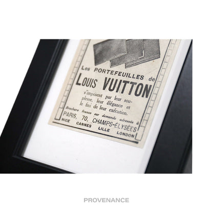 🔴 Louis Vuitton Antique Vintage Newsprint Ad - Wallets