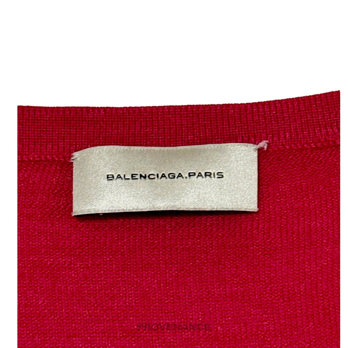 🔴 Balenciaga Knit Wool Cardigan - Magenta S