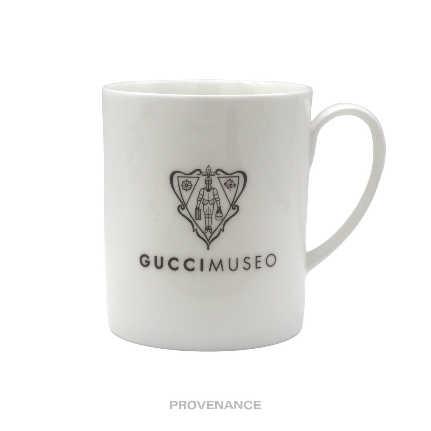 🔴 Gucci "GucciMuseo" Two Tone Mug Cup - White Porcelain