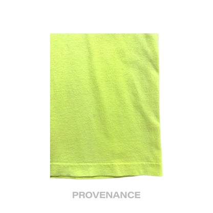 🔴 Balenciaga WFP Logo T-Shirt - Neon Yellow Blue XS