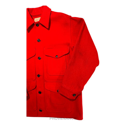 🔴  Filson Mackinaw Wool Cruiser Jacket - Scarlet Red 38 S
