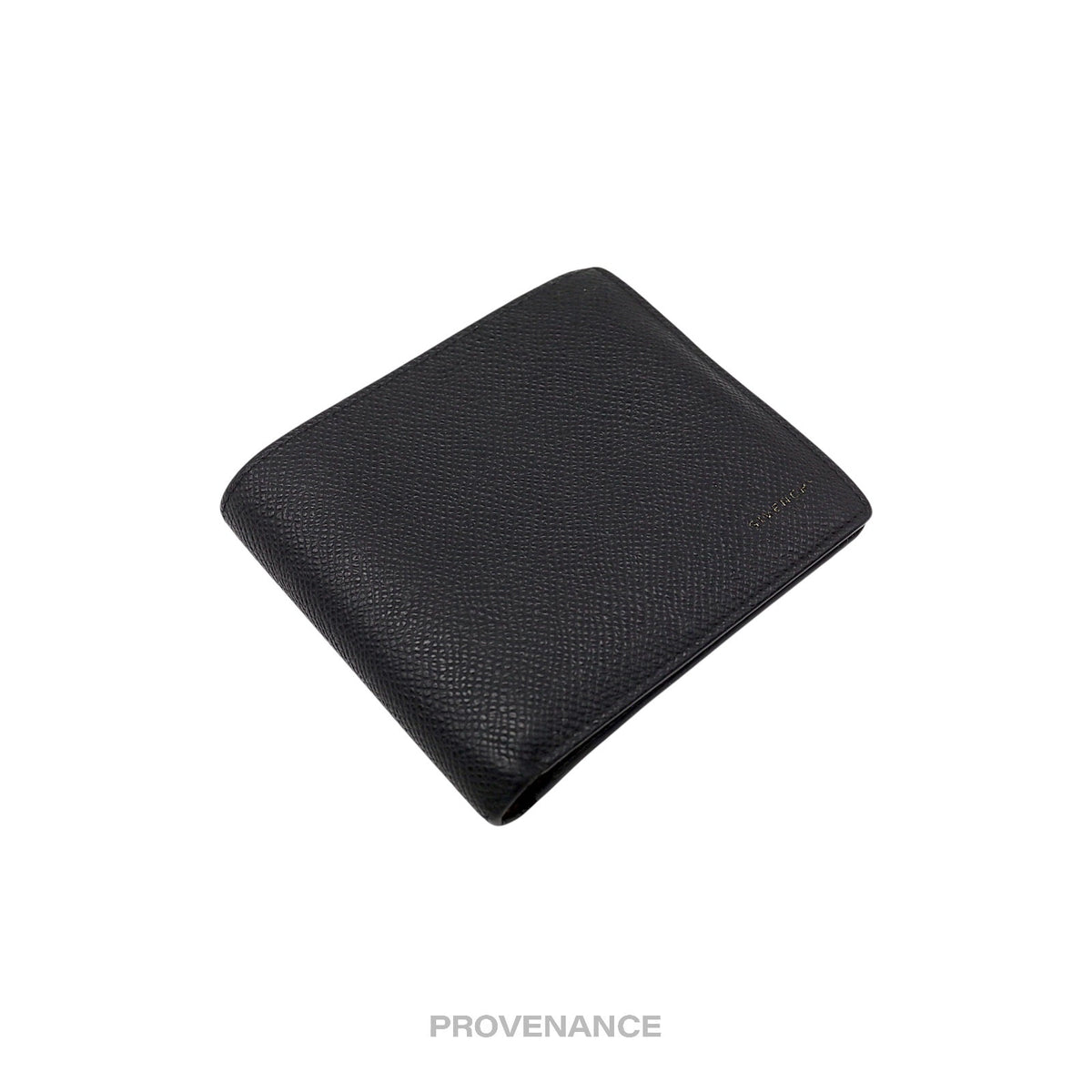 🔴 Givenchy Logo Bifold Wallet - Black Red Grained Leather