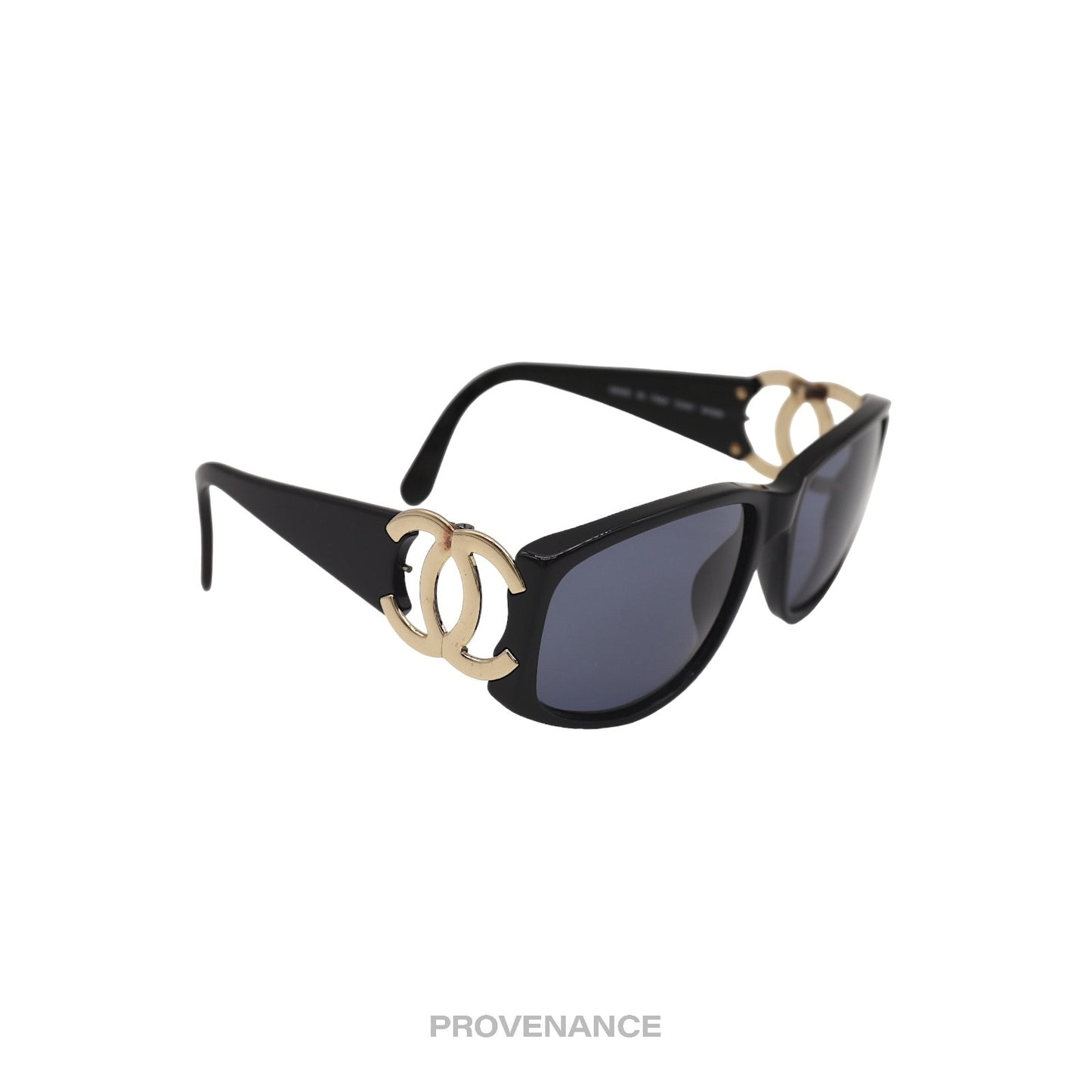 🔴 Chanel CC Logo Sunglasses - Black Gold 02461