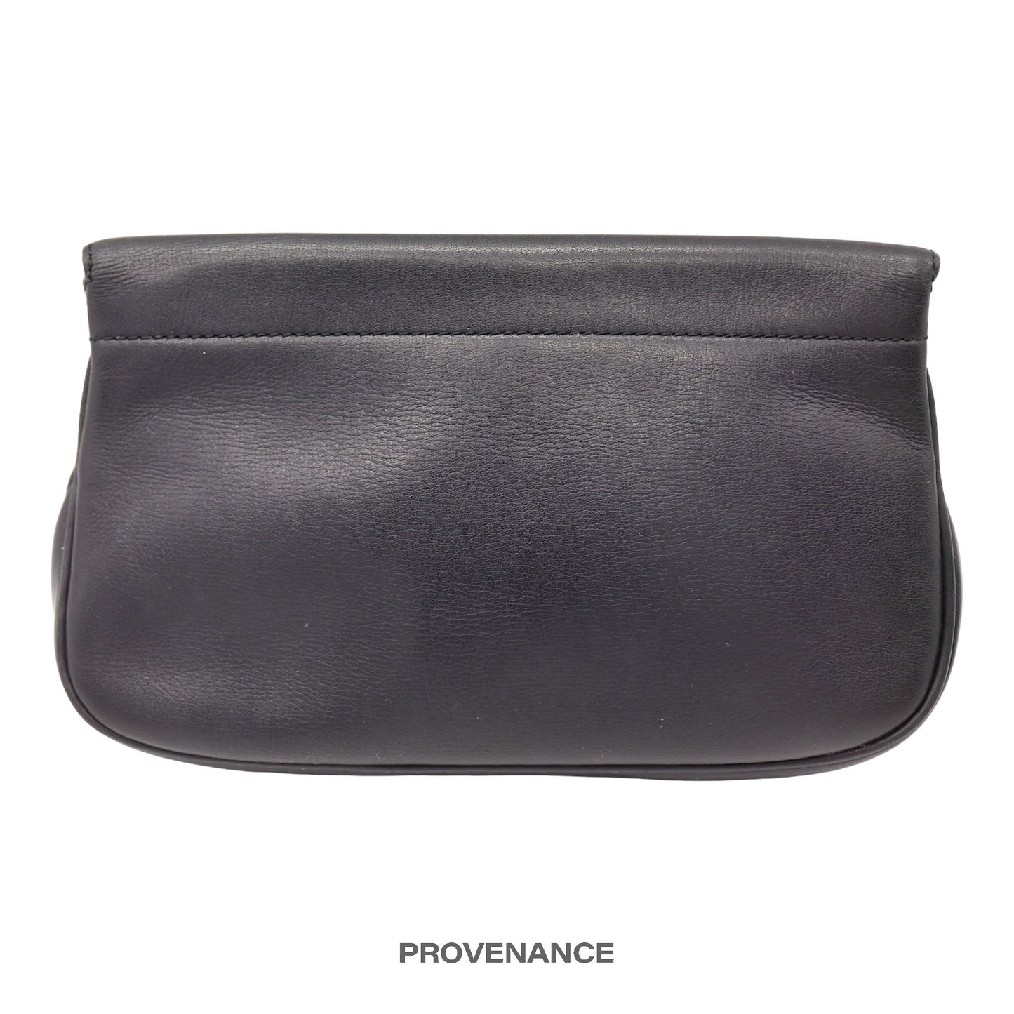 🔴 Delvaux D Clutch Bag - Black Calfskin Leather