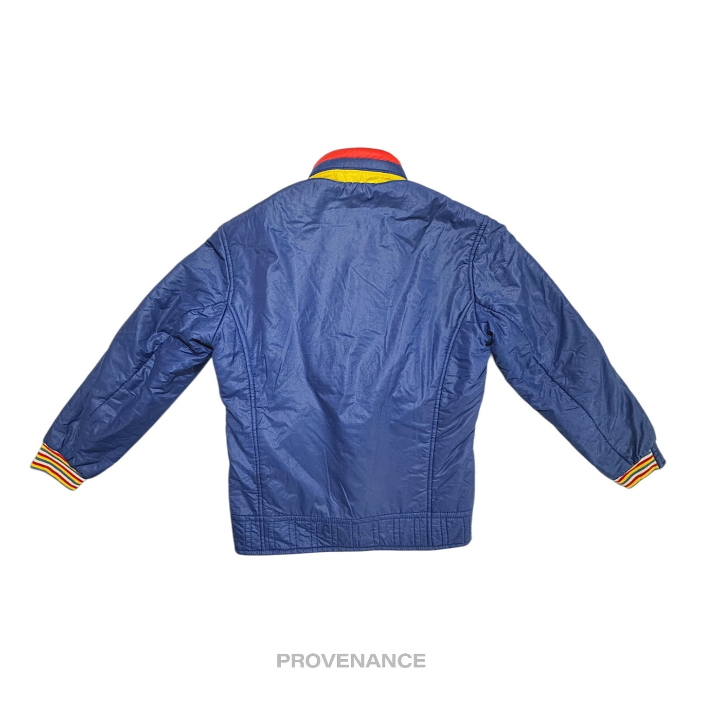 🔴 Moncler Light Ski Jacket - Blue Grenoble Logo Yellow Red