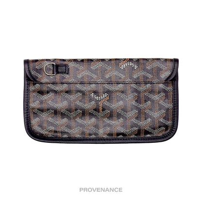 🔴 Goyard St. Louis Pouch Wallet - Black Goyardine