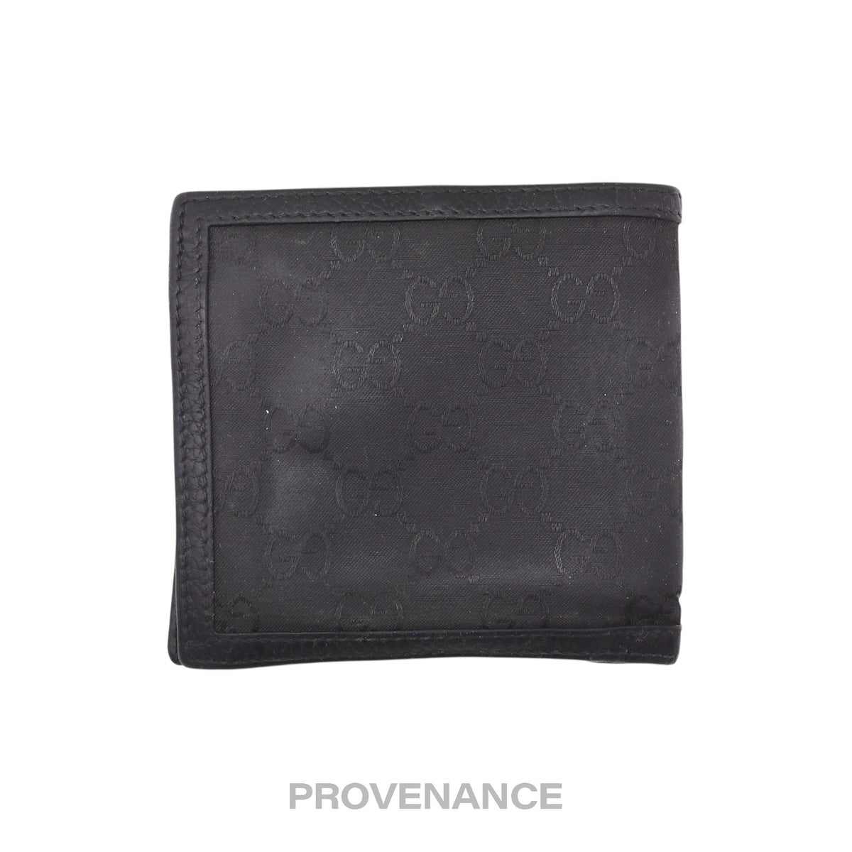 🔴 Gucci Web Bifold Wallet - GG Canvas Black Leather