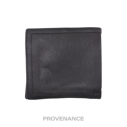 🔴 Gucci Web Bifold Wallet - GG Canvas Black Leather
