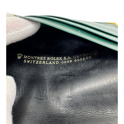 🔴 Rolex Crown Passport Wallet - Forest Green Leather