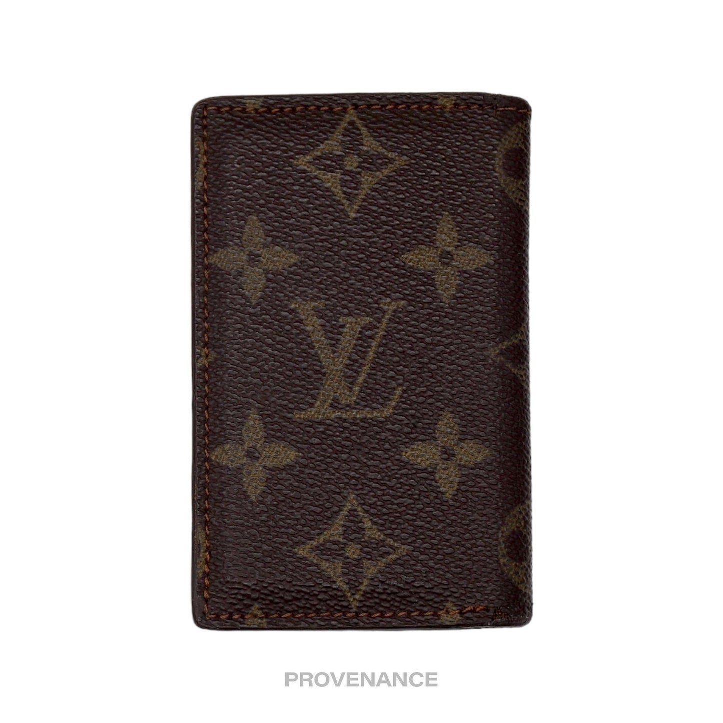 🔴 Louis Vuitton Pocket Organizer Card Wallet - Monogram Small "f"