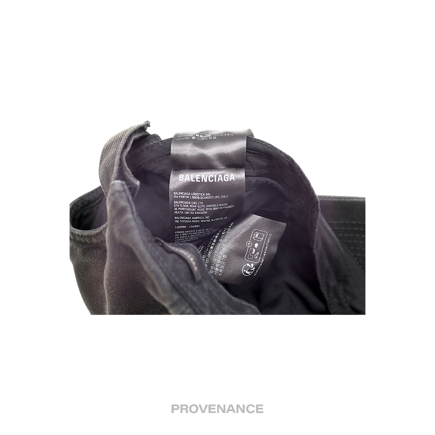 🔴 Balenciaga Embroidered Logo BB Lazer Destroyed Cap Black