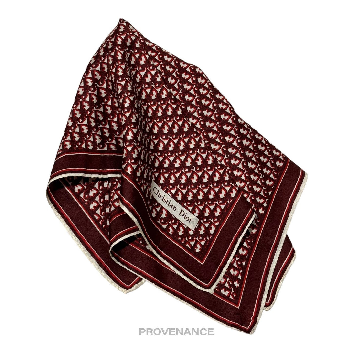 🔴 Dior Trotter Monogram Silk Scarf - Red 47
