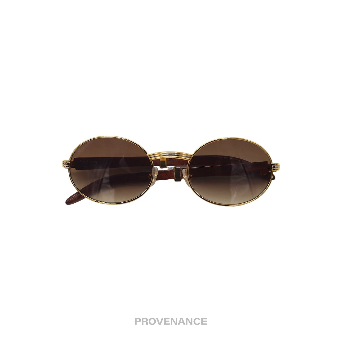 🔴 Cartier Giverny Sunglasses - Bubinga Gold Trinity Brown