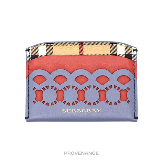 🔴 Burberry Card Wallet - Nova Check Laser Cut Patchwork