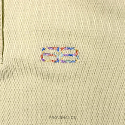 🔴 Balenciaga BB Logo Golf Polo Shirt - Multicolor L