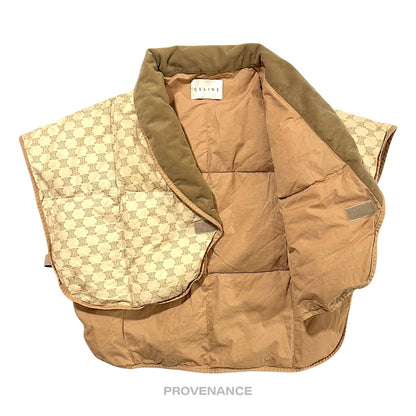 🔴 Celine Padded Down Vest - Monogram Brown Triomphe