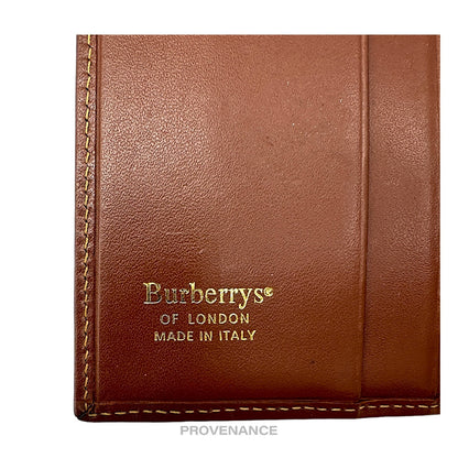 🔴 Burberry Bifold ID Card Wallet - Nova Check Brown