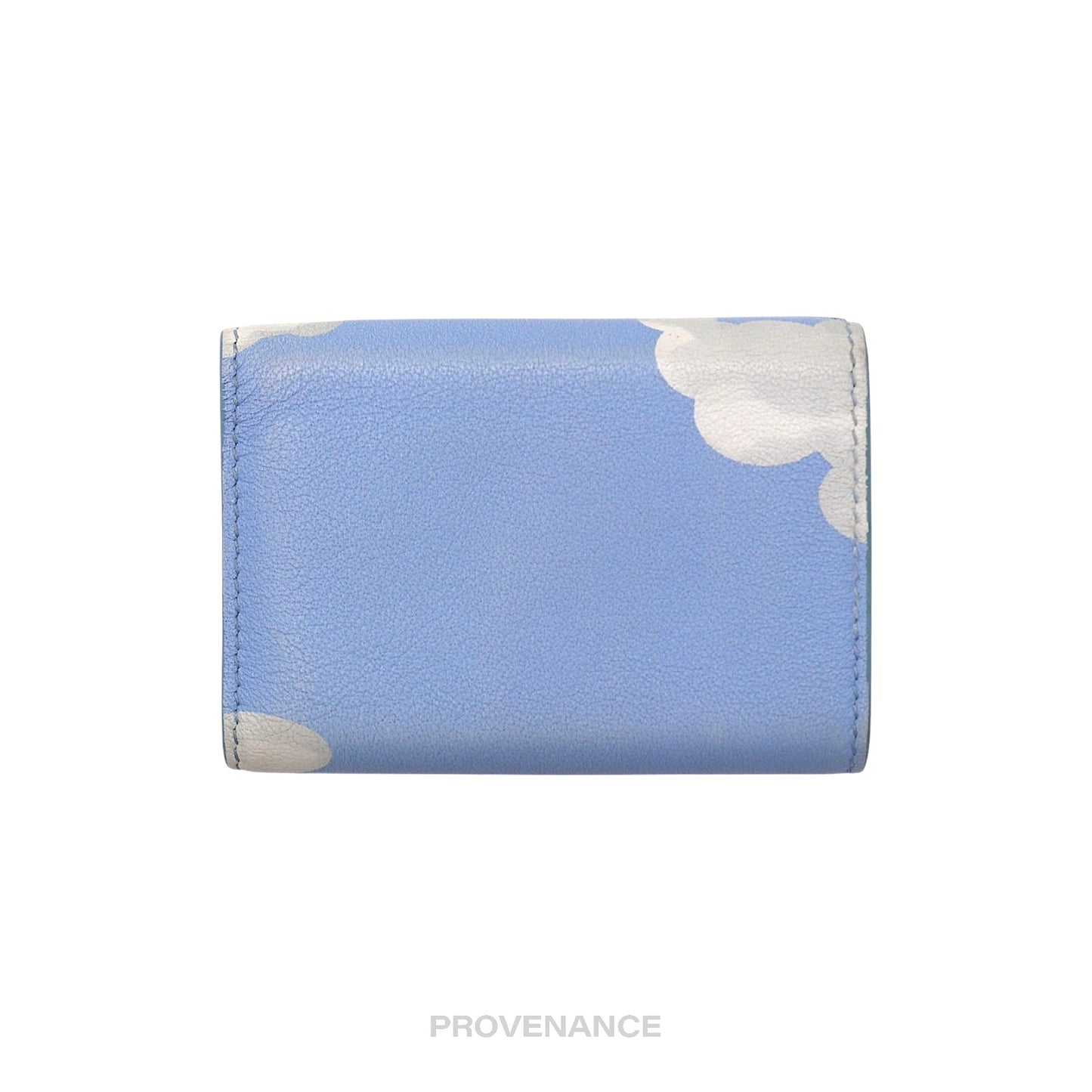 🔴 Balenciaga Papier Mini Card Wallet - Clouds Blue Leather