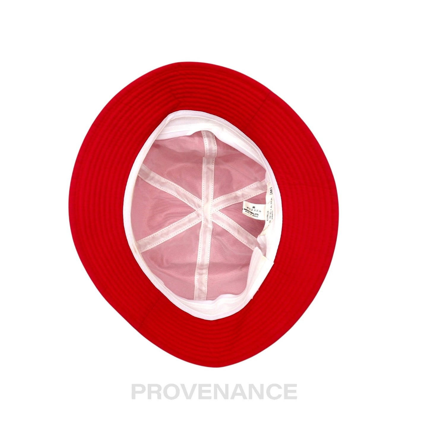 🔴 Balenciaga BB Logo Embroidered Bucket Hat - Red M