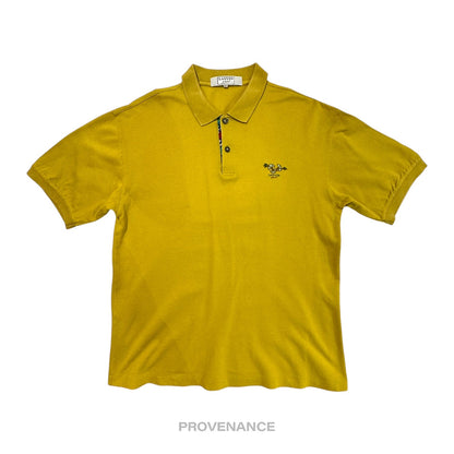 🔴  Lanvin Studio Polo Shirt Logo Floral - Golden Olive