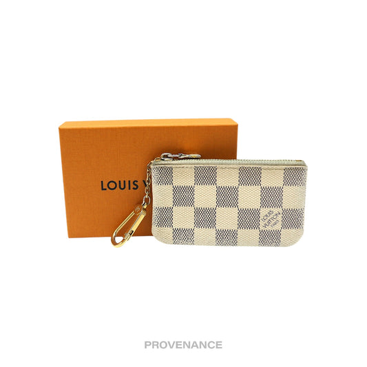🔴 Louis Vuitton Key Pouch Cles - Damier Azur