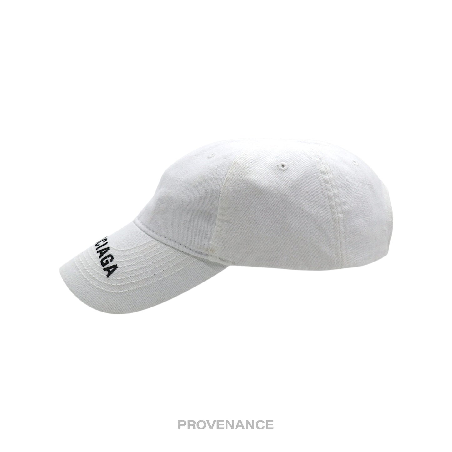 🔴 Balenciaga Embroidered Logo Cap Hat - White
