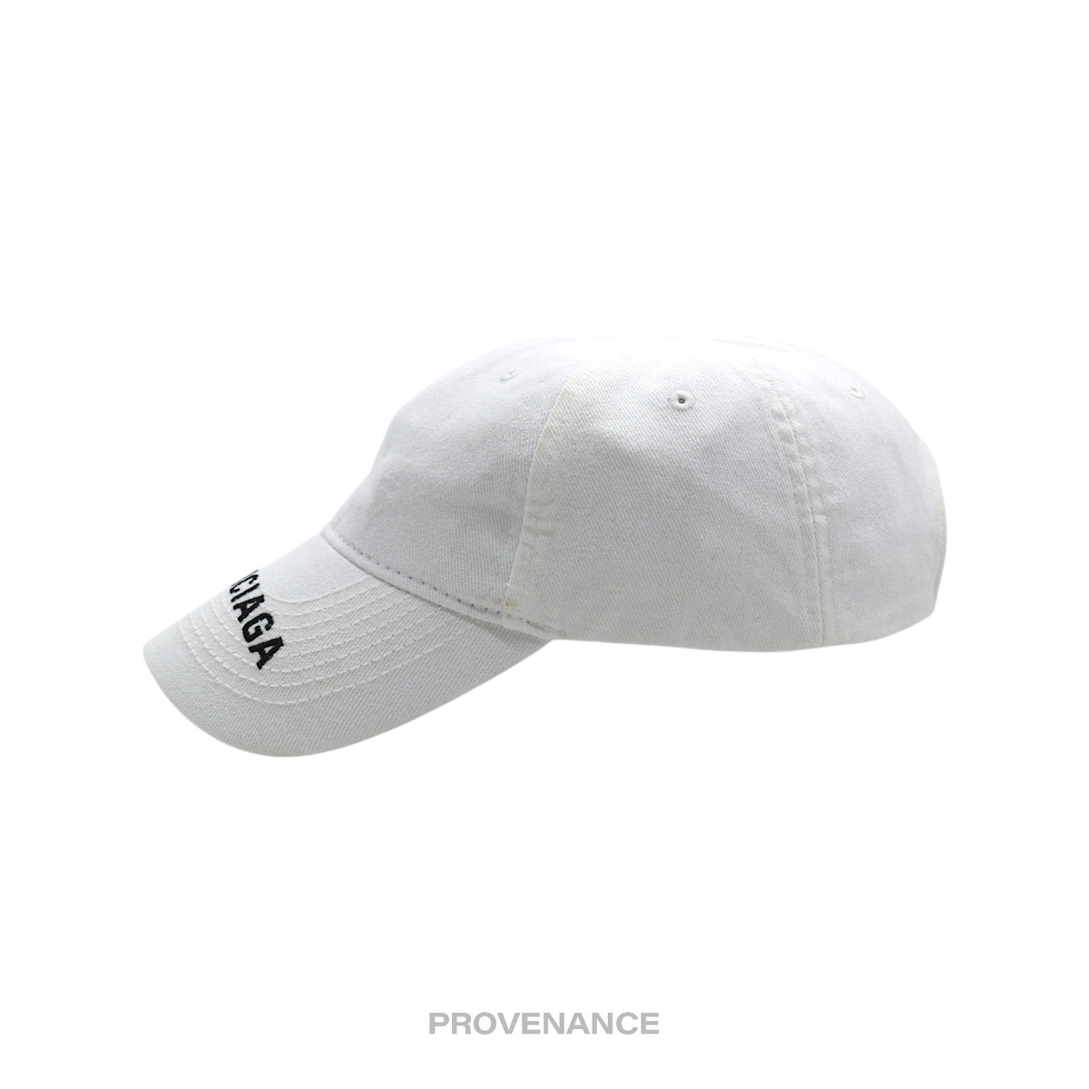 🔴 Balenciaga Embroidered Logo Cap Hat - White