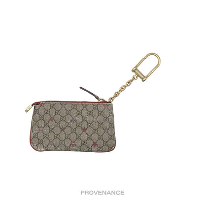 🔴 Gucci Key Pouch Cles - Micro GG Supreme Stars Red