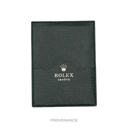 🔴 Rolex Card Holder Wallet - Green Leather