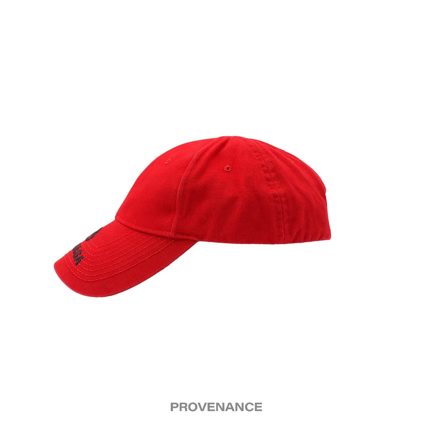 🔴 Balenciaga BB Embroidered Logo Cap - Red Black